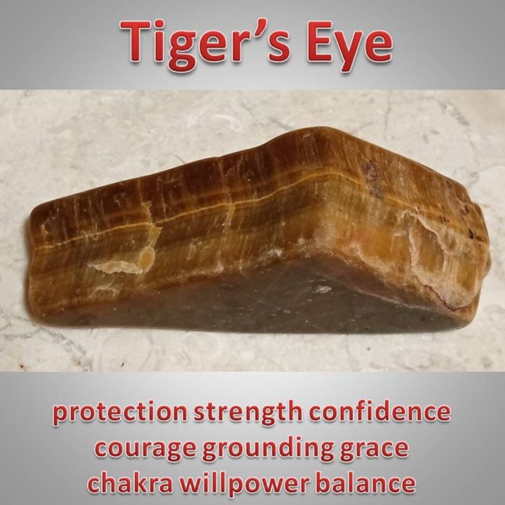 TIGER'S EYE  stone rock crystal slab PROTECTION : grounding 02